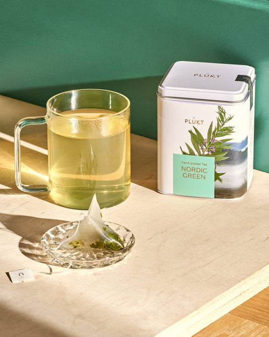 Nordic Green Tea - cafeïnevrije, biologische kruidenthee voor in de ochtend, in theezakjes