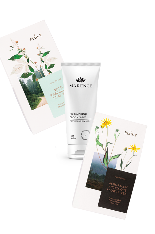 NORDIC BEAUTY Biologische kruidenthee geschenkset & handcrème